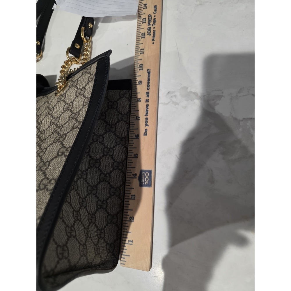 GUCCI GG Supreme Monogram Medium Padlock Tote Green Bag Authentic with Packaging - Picture 8 of 16
